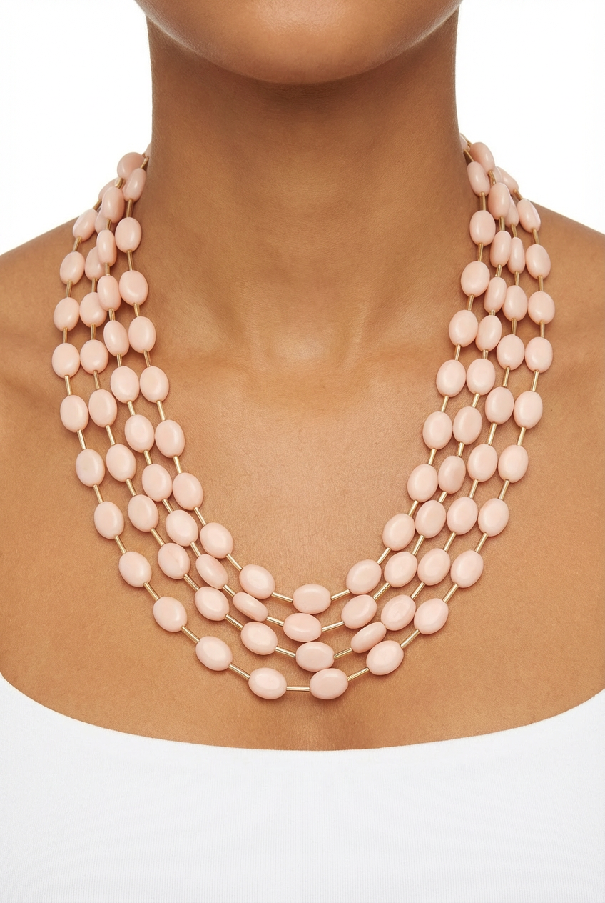 Collana Cascade a Quattro Fili