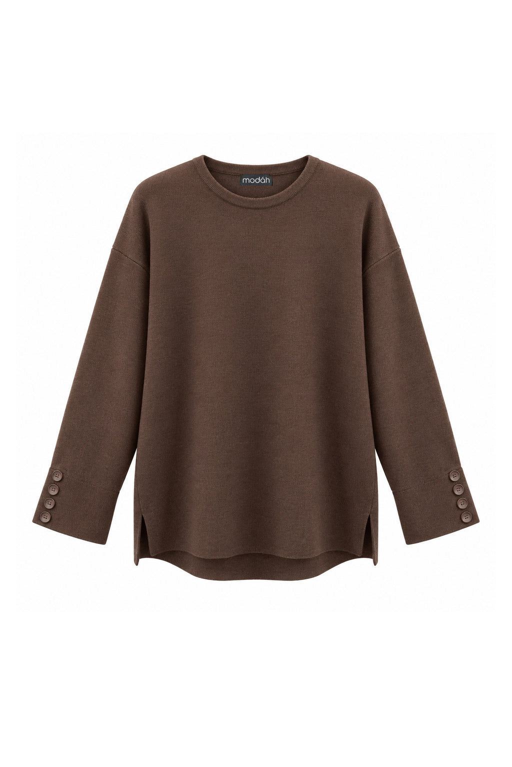 Maglione Pullover a maniche lunghe con bottoni