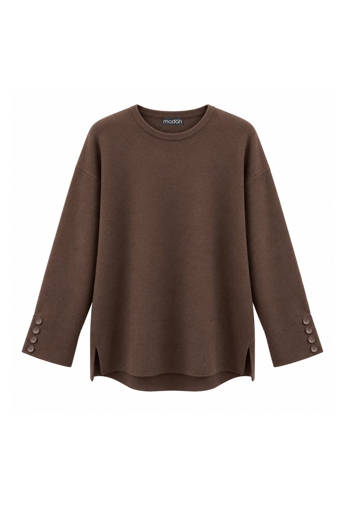 Maglione Pullover a maniche lunghe con bottoni