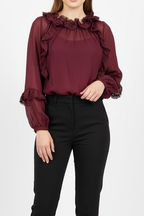 BLUSA GEORGETTE VOLANT