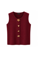 Maglia Gilet con Bottoni Gioiello