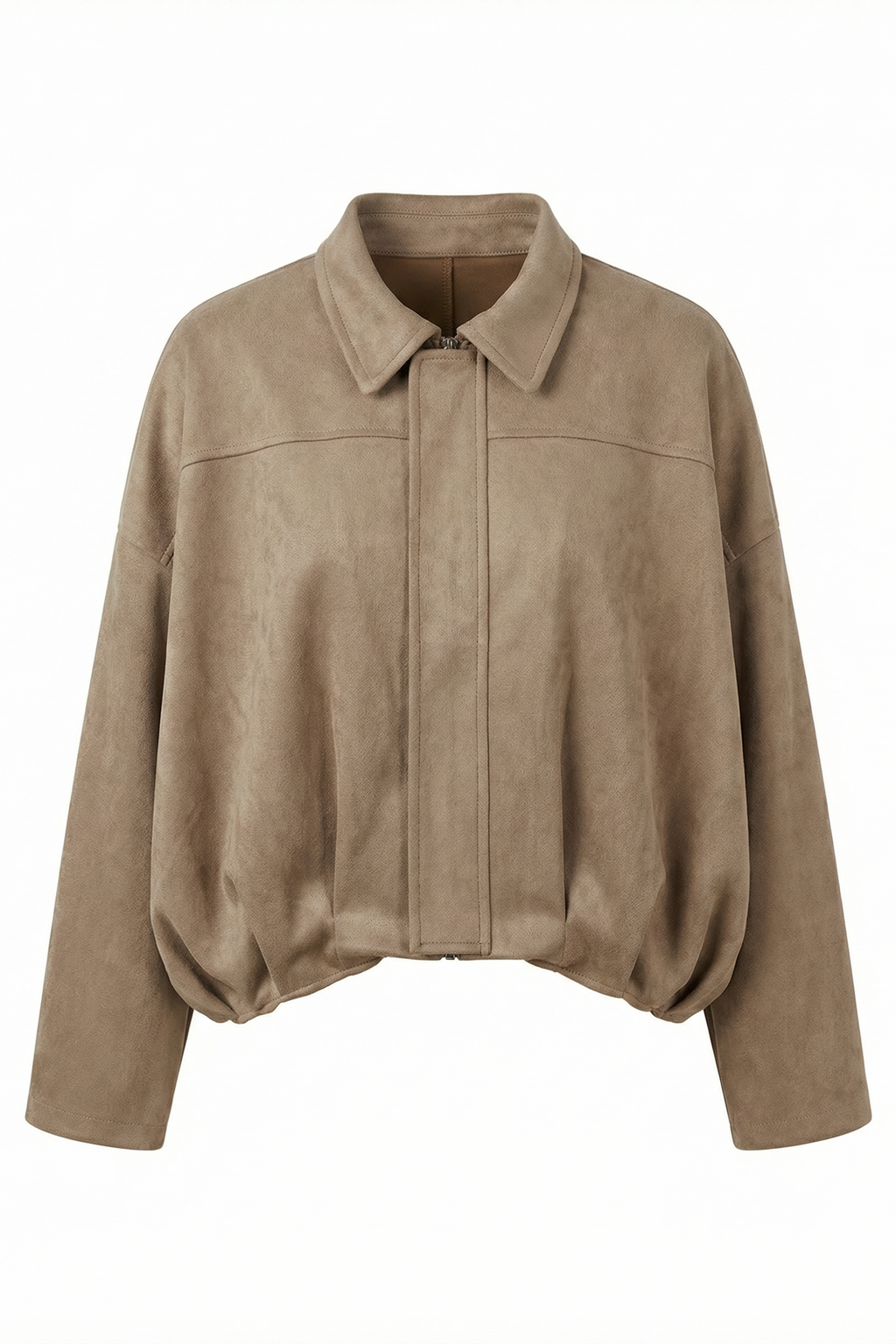 Giacca corta in suede