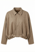 Giacca corta in suede
