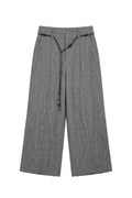 Pantaloni Wide Leg con Cintura Intrecciata