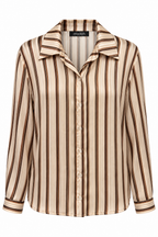 Camicia Semitrasparente a Righe Multicolore
