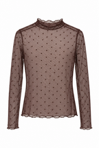 Maglia in Tulle Trasparente a Pois