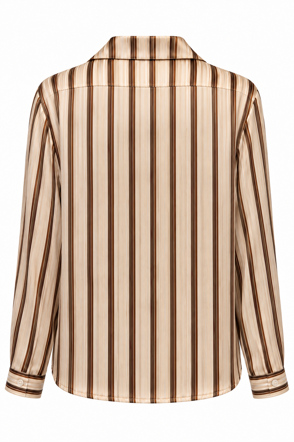 Camicia Semitrasparente a Righe Multicolore