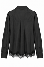 Camicia in Cotone con Bordo in Pizzo Pizzo