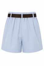Shorts a Pieghe con Cintura
