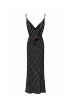 Slip Dress Maxi a Pois con Cintura