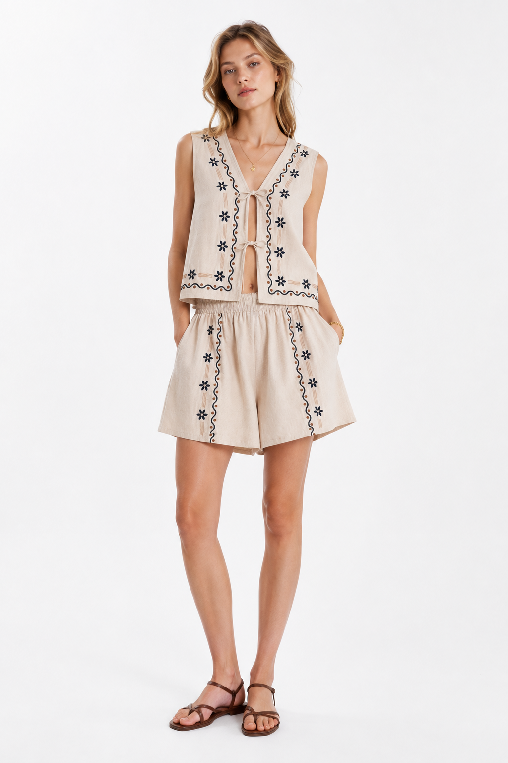 Shorts in Cotone Ricamato