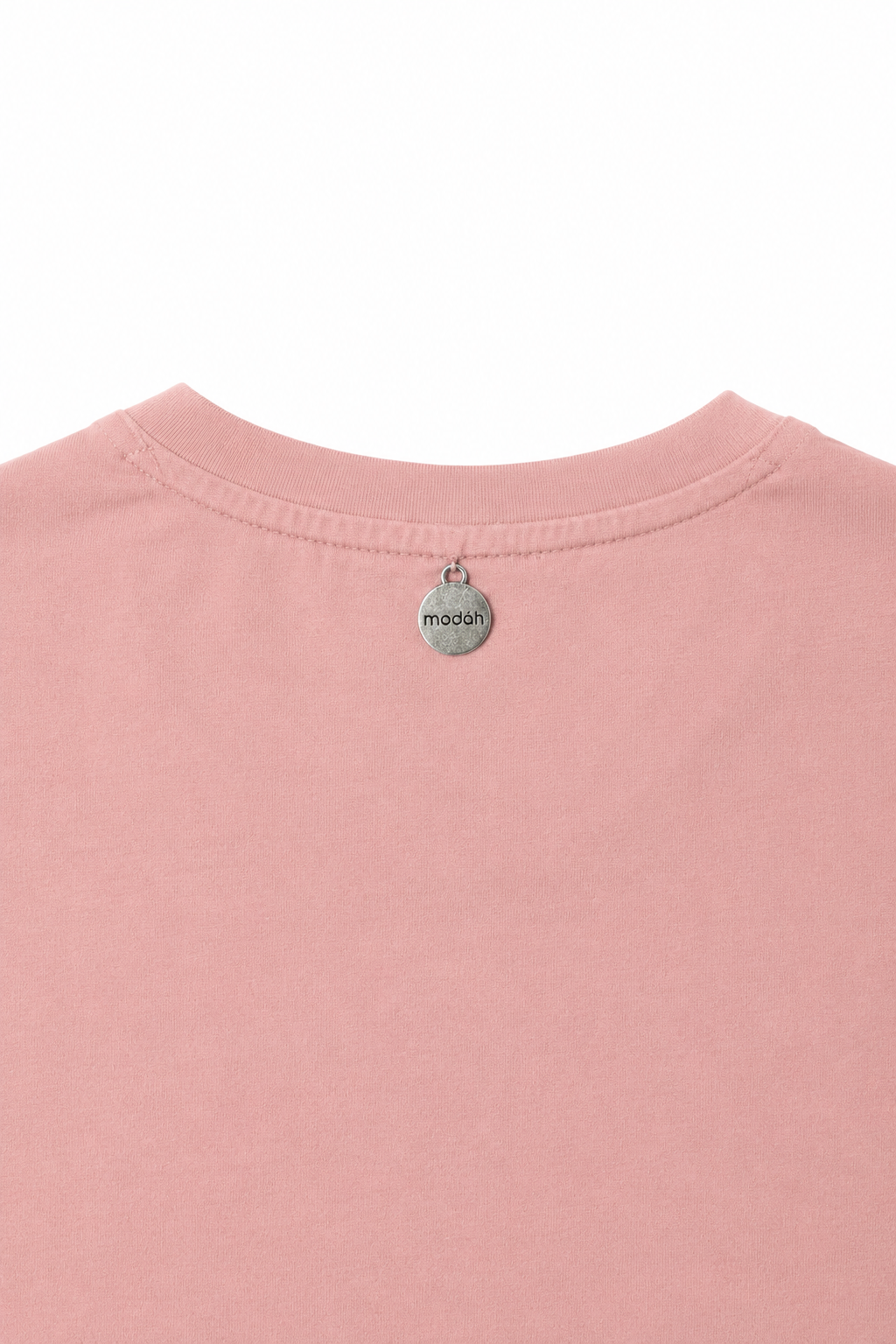T-shirt Rosa Antico con Ricami Floreali
