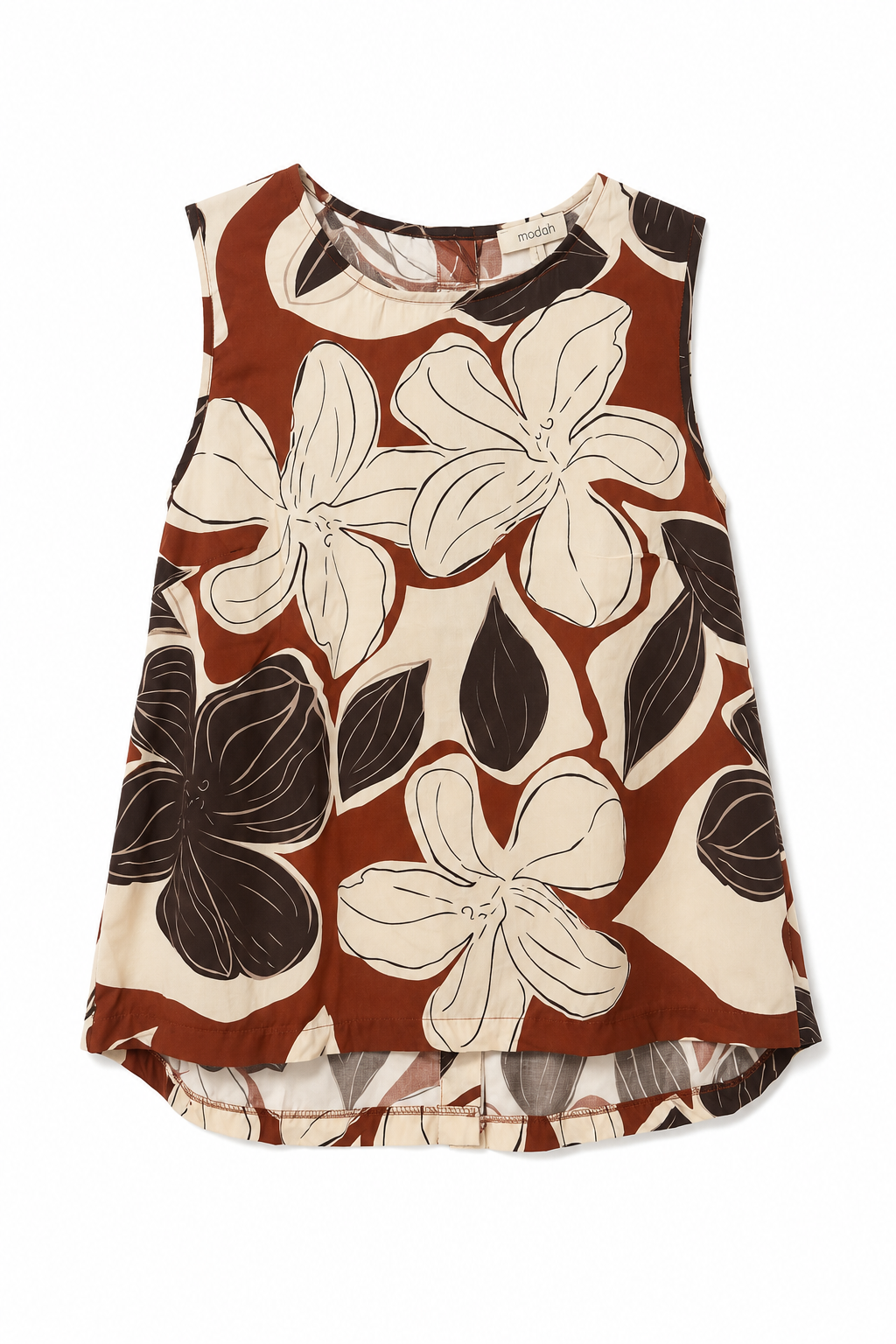 Top Smanicato Floral Bloom in Cotone