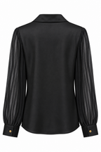 Camicia Elegante con Maniche Plissé