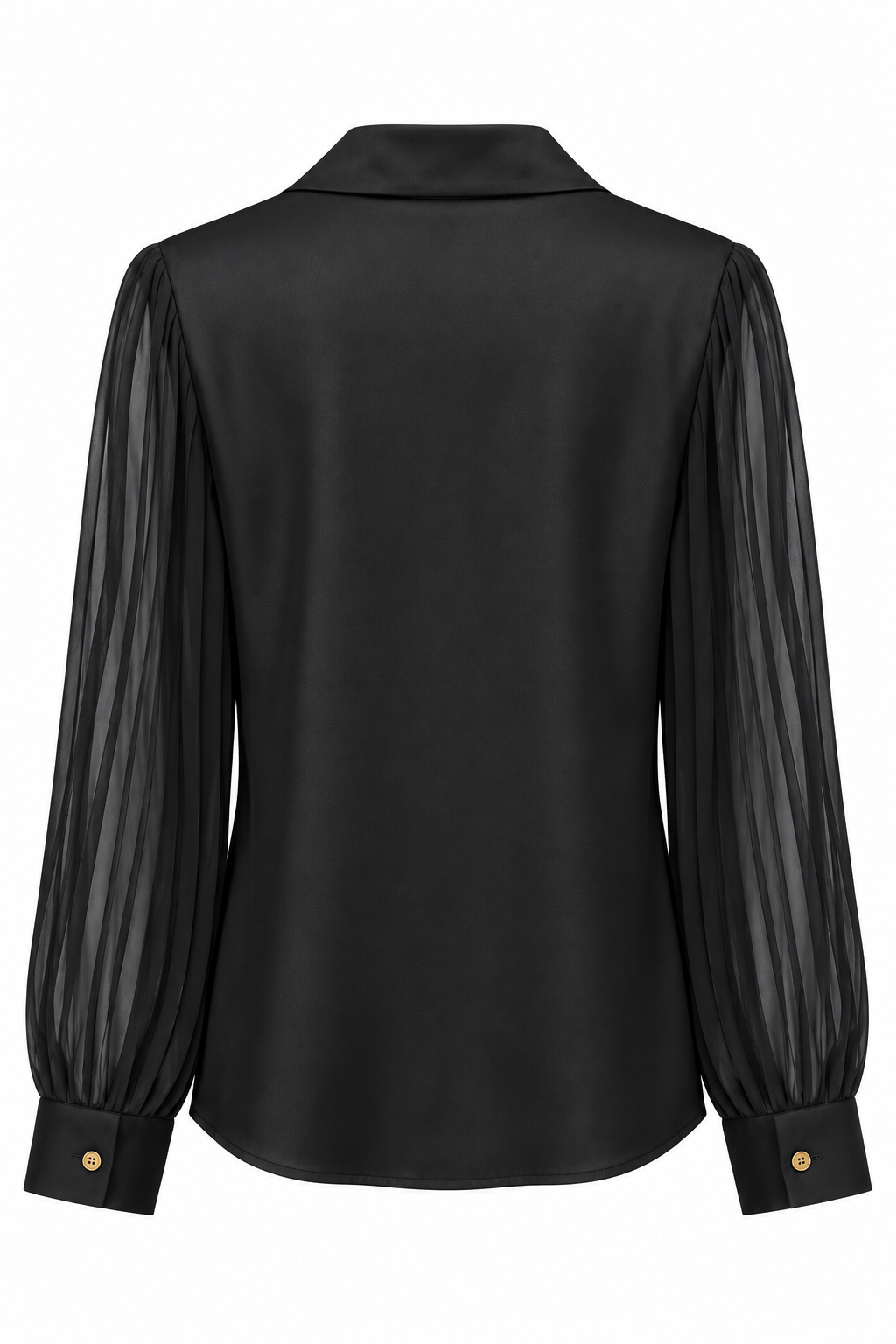 Camicia Elegante con Maniche Plissé