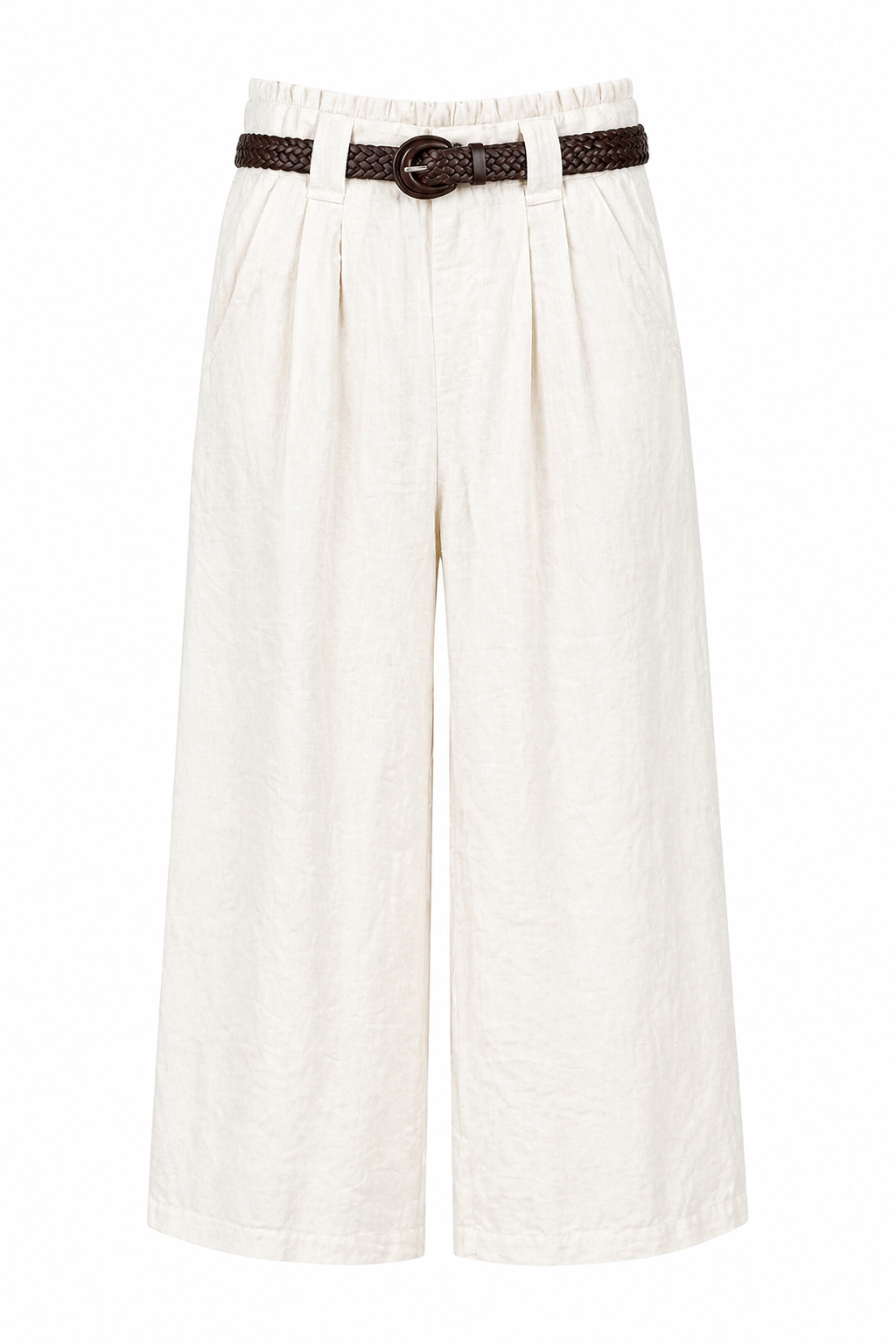 Pantaloni Wide-Leg in Lino