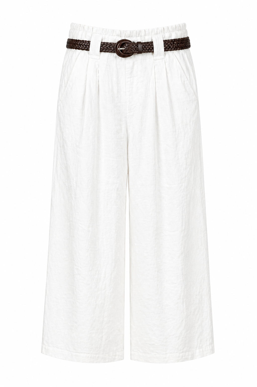 Pantaloni Wide-Leg in Lino