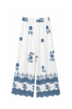 Pantalone Palazzo Bianco con Ricami e Crochet