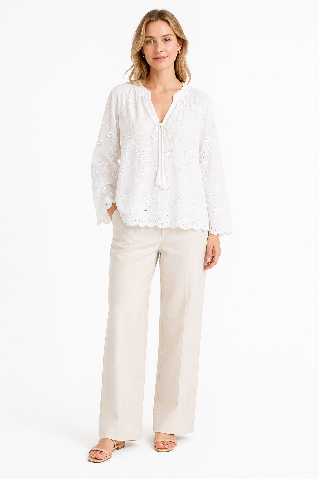 Blusa in Sangallo