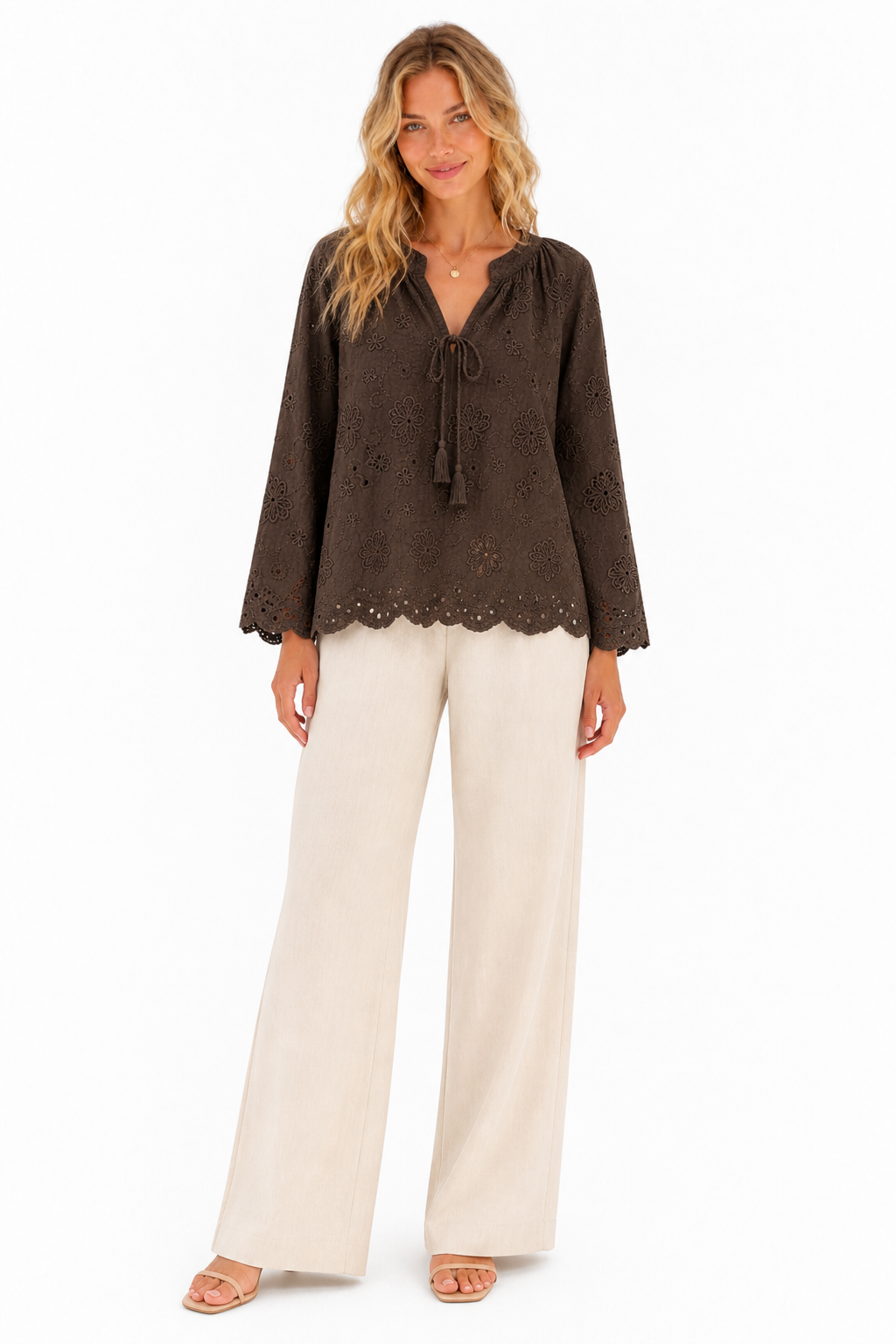 Blusa in Sangallo