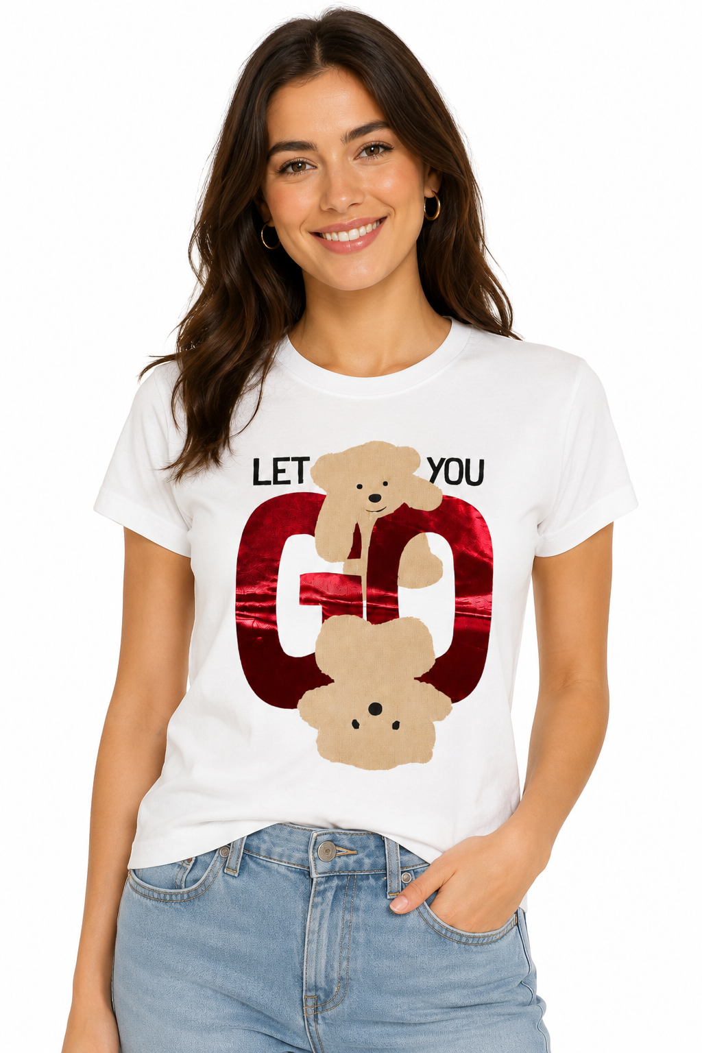 T-shirt "GO" con Teddy Bear