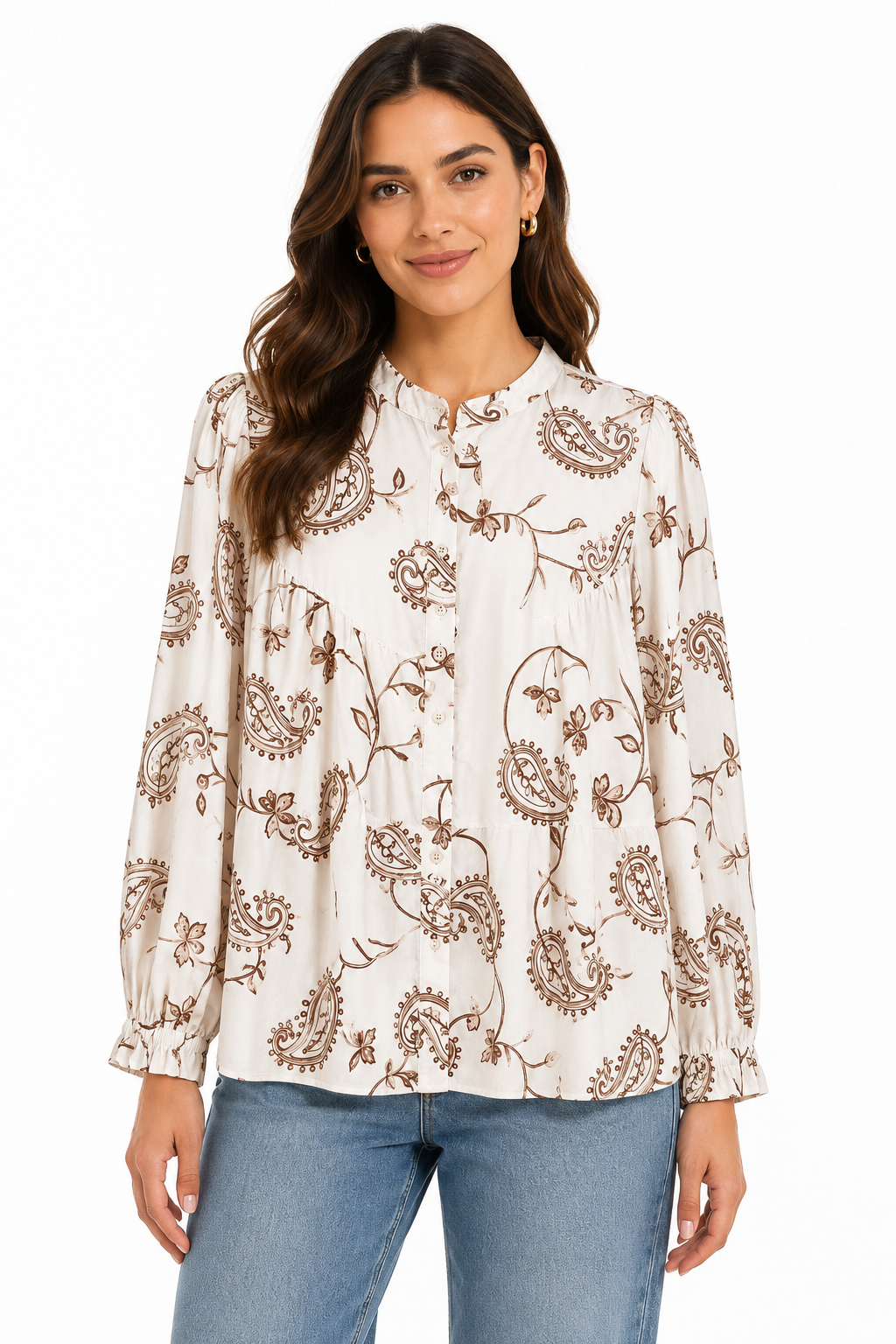 Camicia con Ricami Paisley
