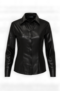 CAMICIA FIT IN ECO-PELLE