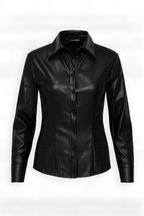 CAMICIA FIT IN ECO-PELLE