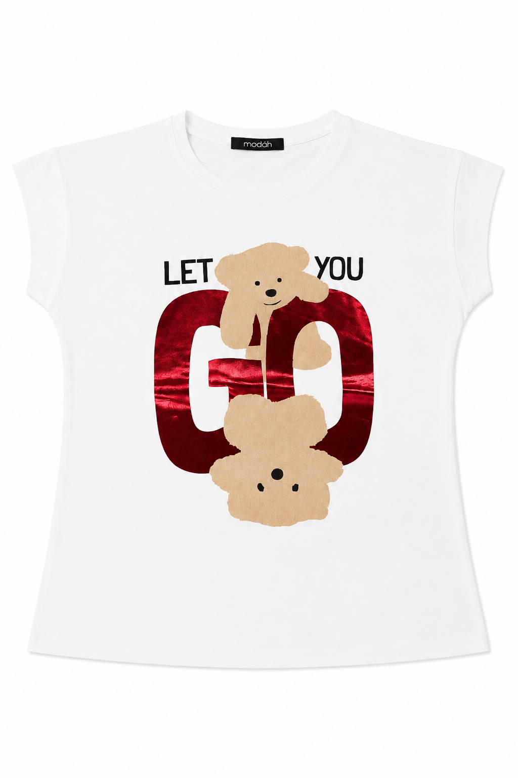 T-shirt "GO" con Teddy Bear
