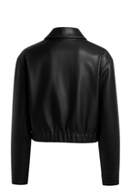 GIACCA CORTA IN ECO-PELLE CON ZIP