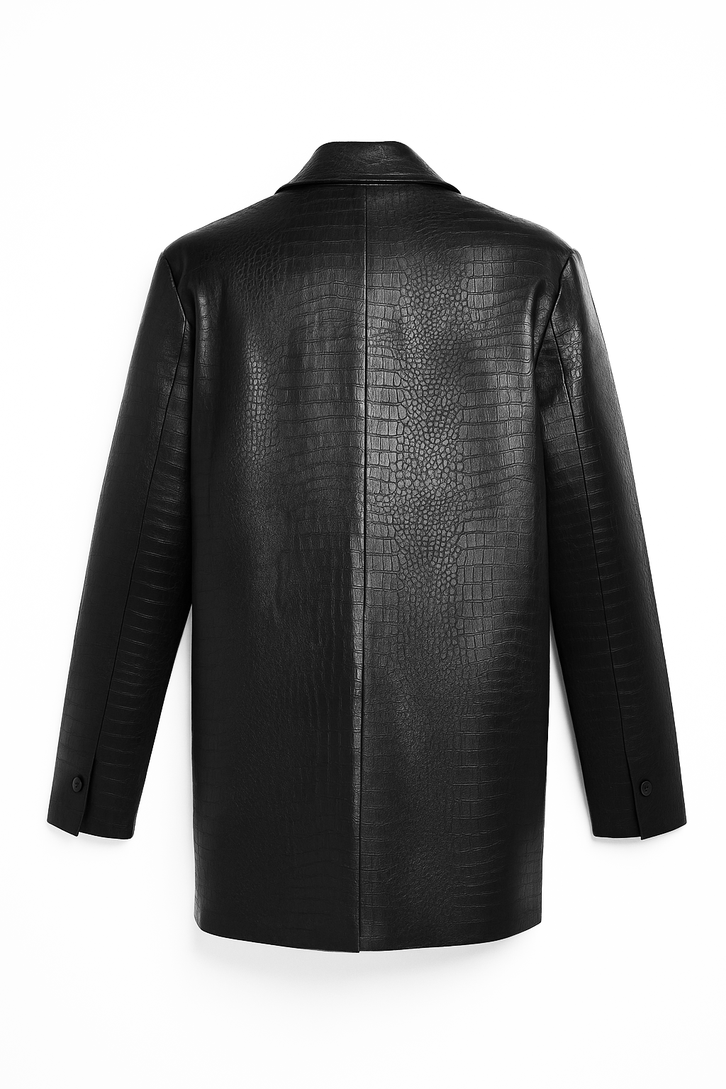 BLAZER DOPPIOPETTO IN ECO-PELLE STAMPA ANIMALIER