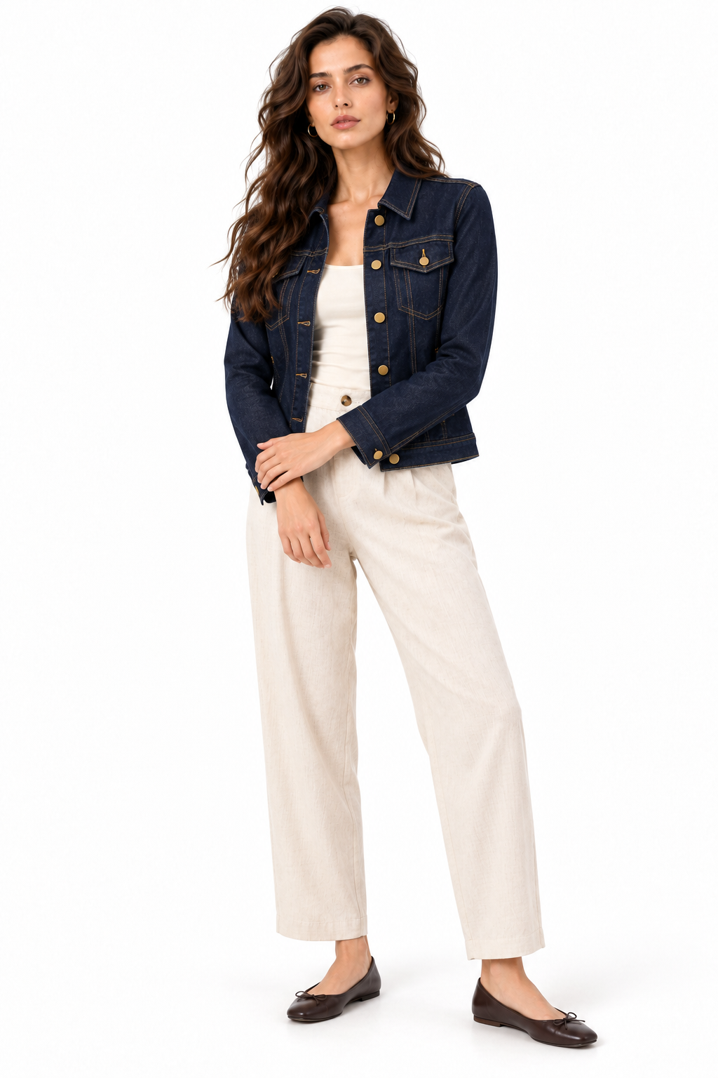 Giacca in Denim Indaco Scuro