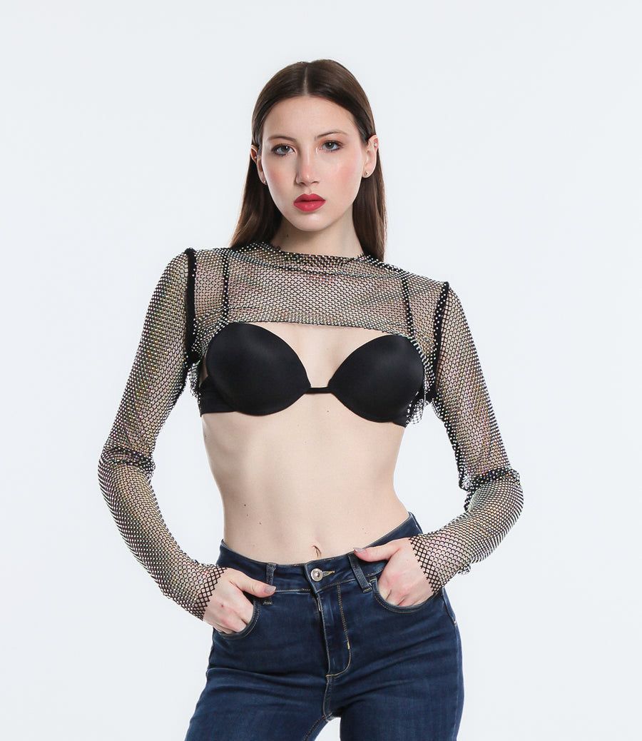TOP CROPPED STRASS