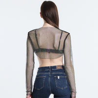TOP CROPPED STRASS