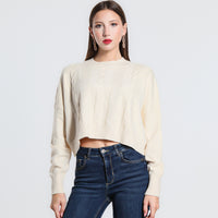 MAGLIONCINO CROPPED SM PANNA