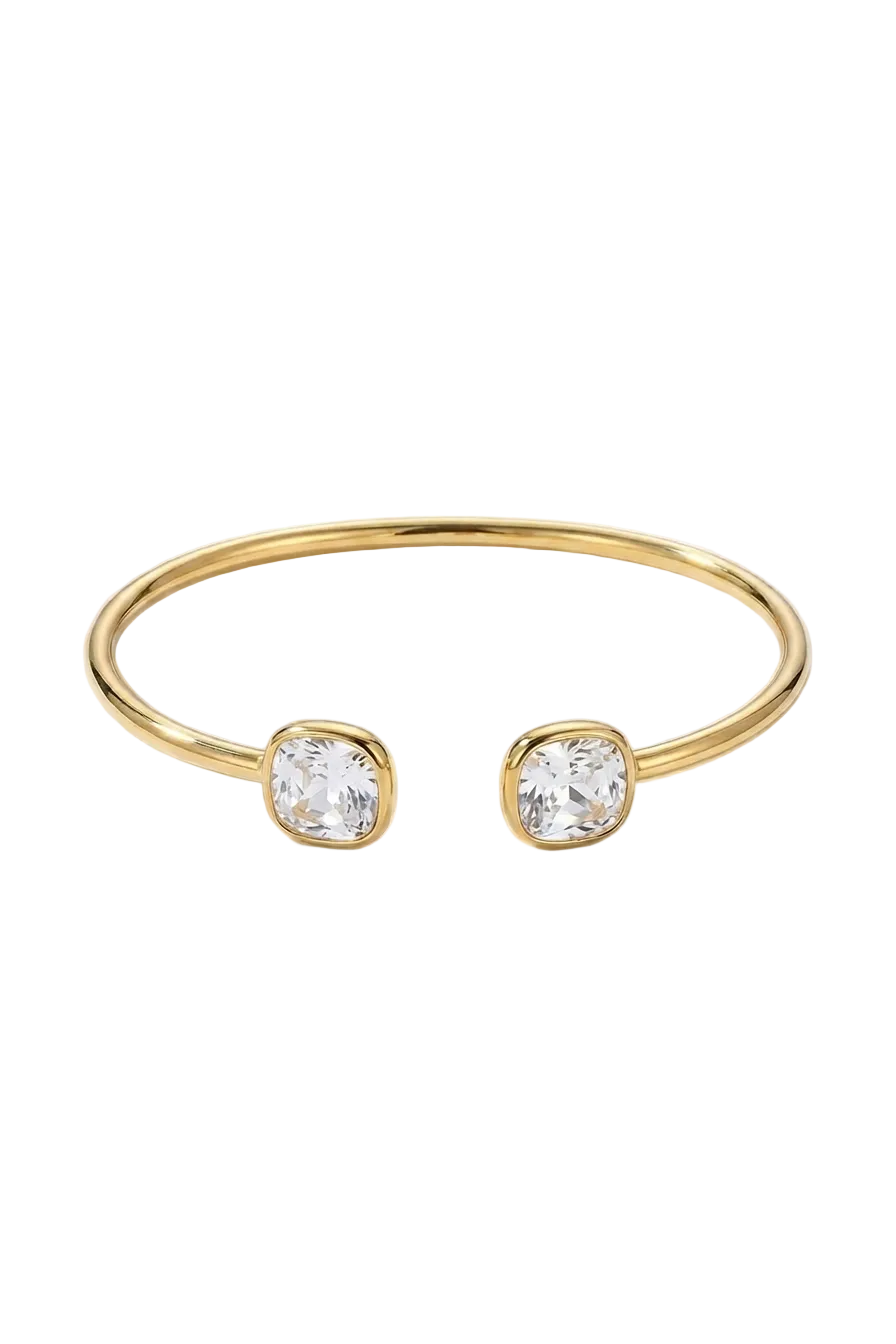Bracciale Bangle con Doppi Cristalli