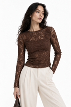 Maglia Trasparente in Pizzo Floreale