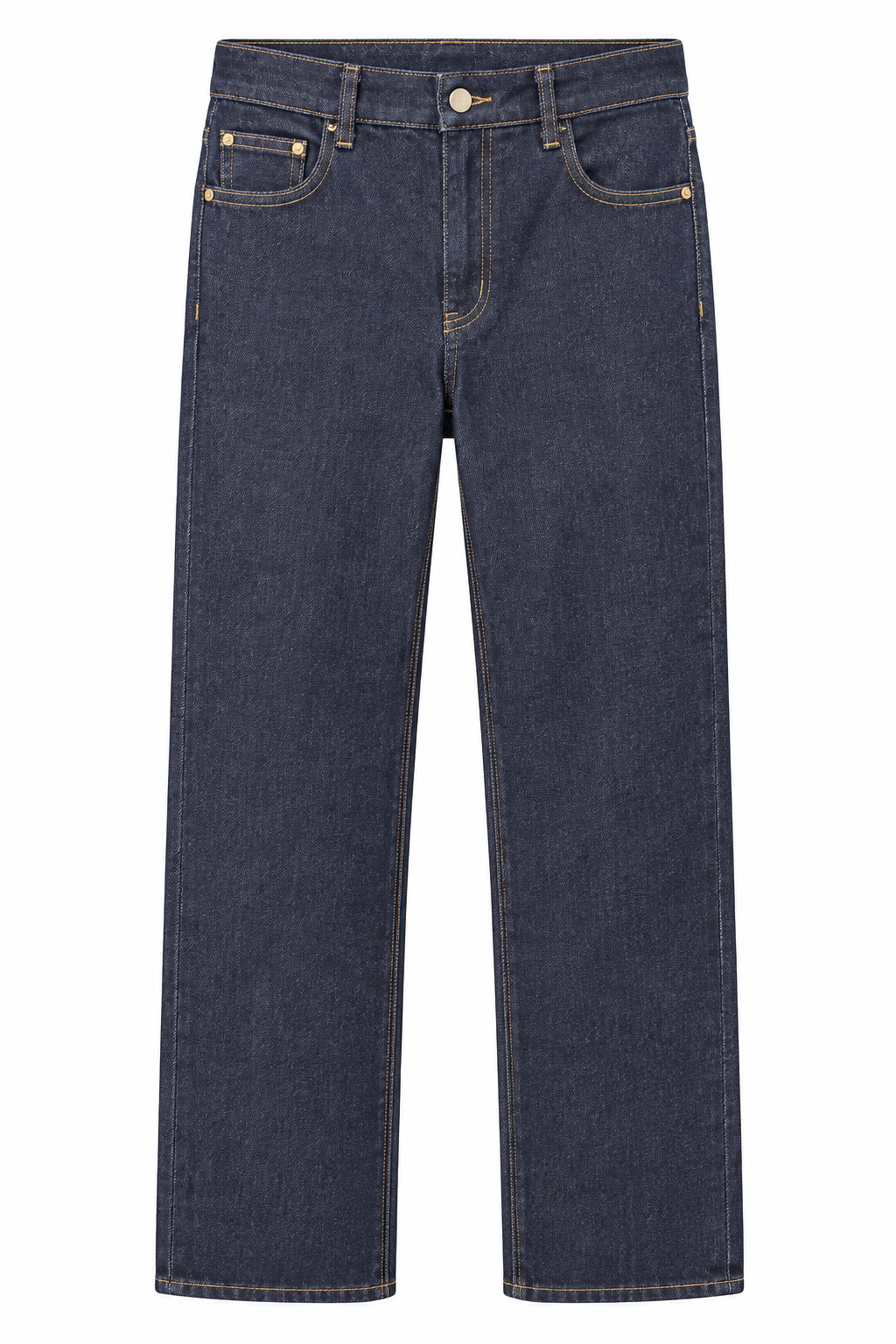 Jeans Straight Leg in Denim Blu Scuro