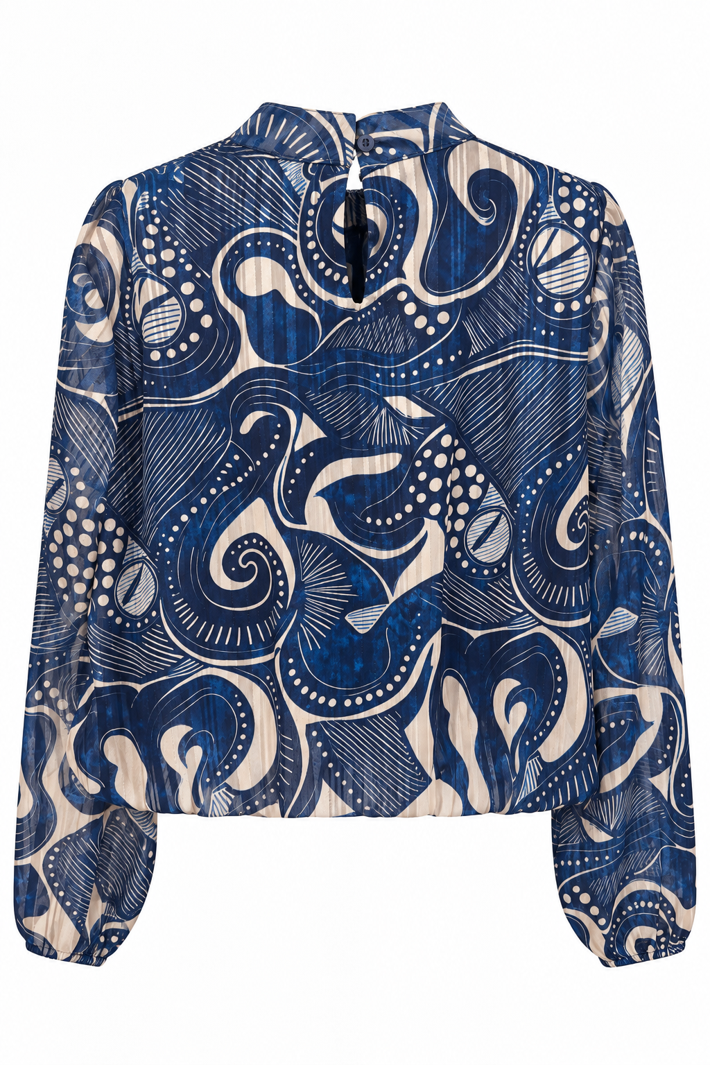 Blusa Elegante con Stampa Grafica Sfumata