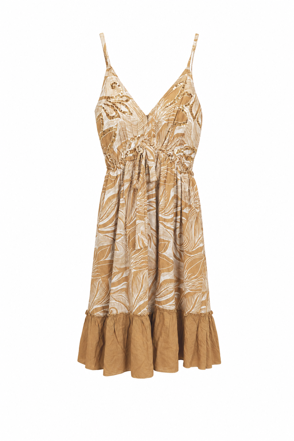 Vestito Corto  Sahara-Chic con Dettagli Sequins