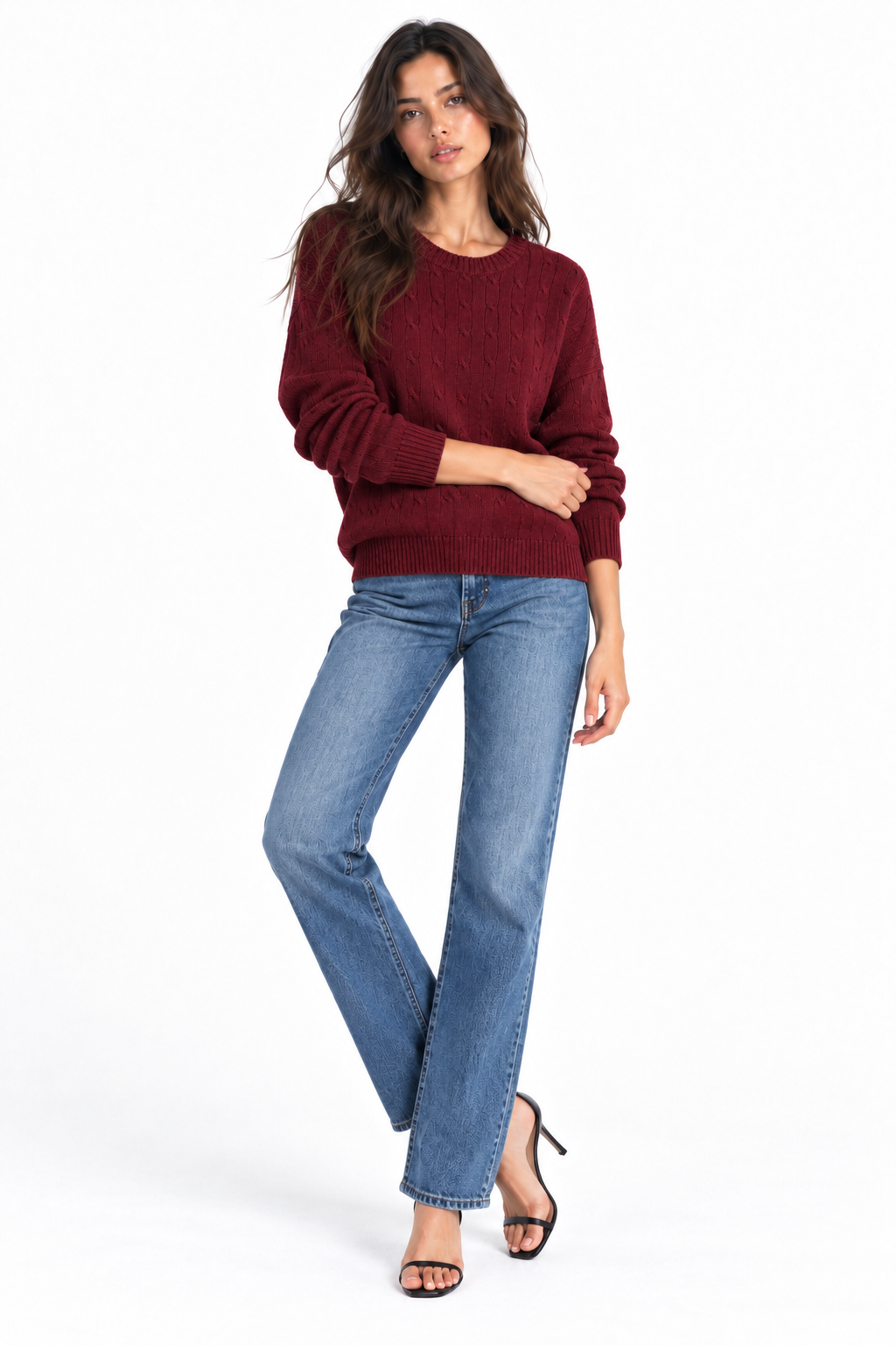 Maglione Girocollo Bordeaux