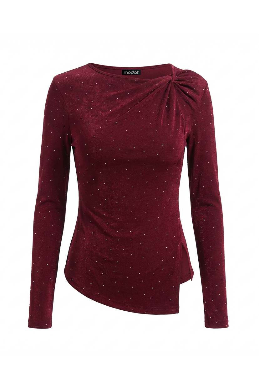 TOP SPARKLE KNOT CON STRASS