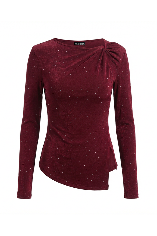 TOP SPARKLE KNOT CON STRASS