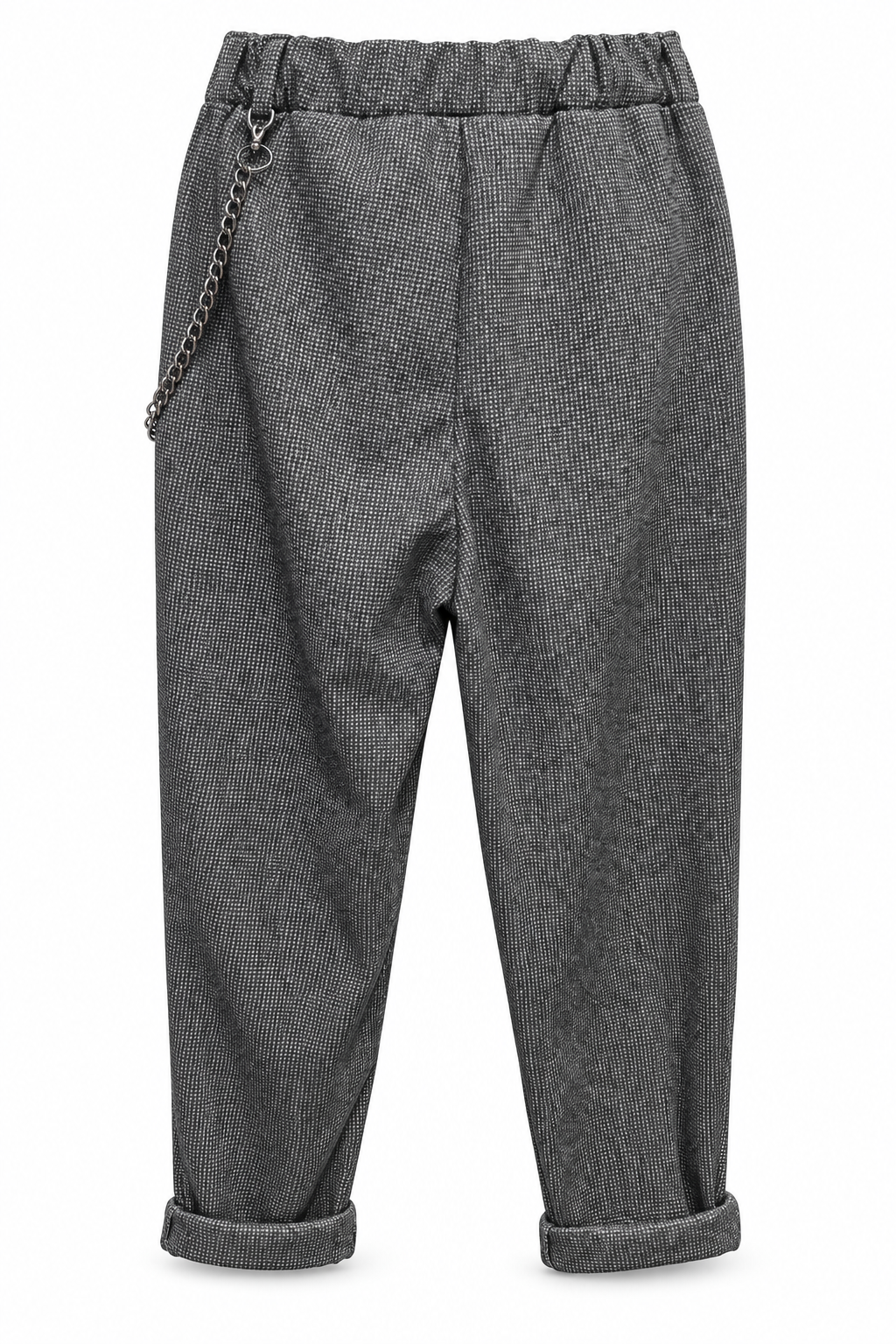 Pantaloni Sartoriali con Catena Decorativa