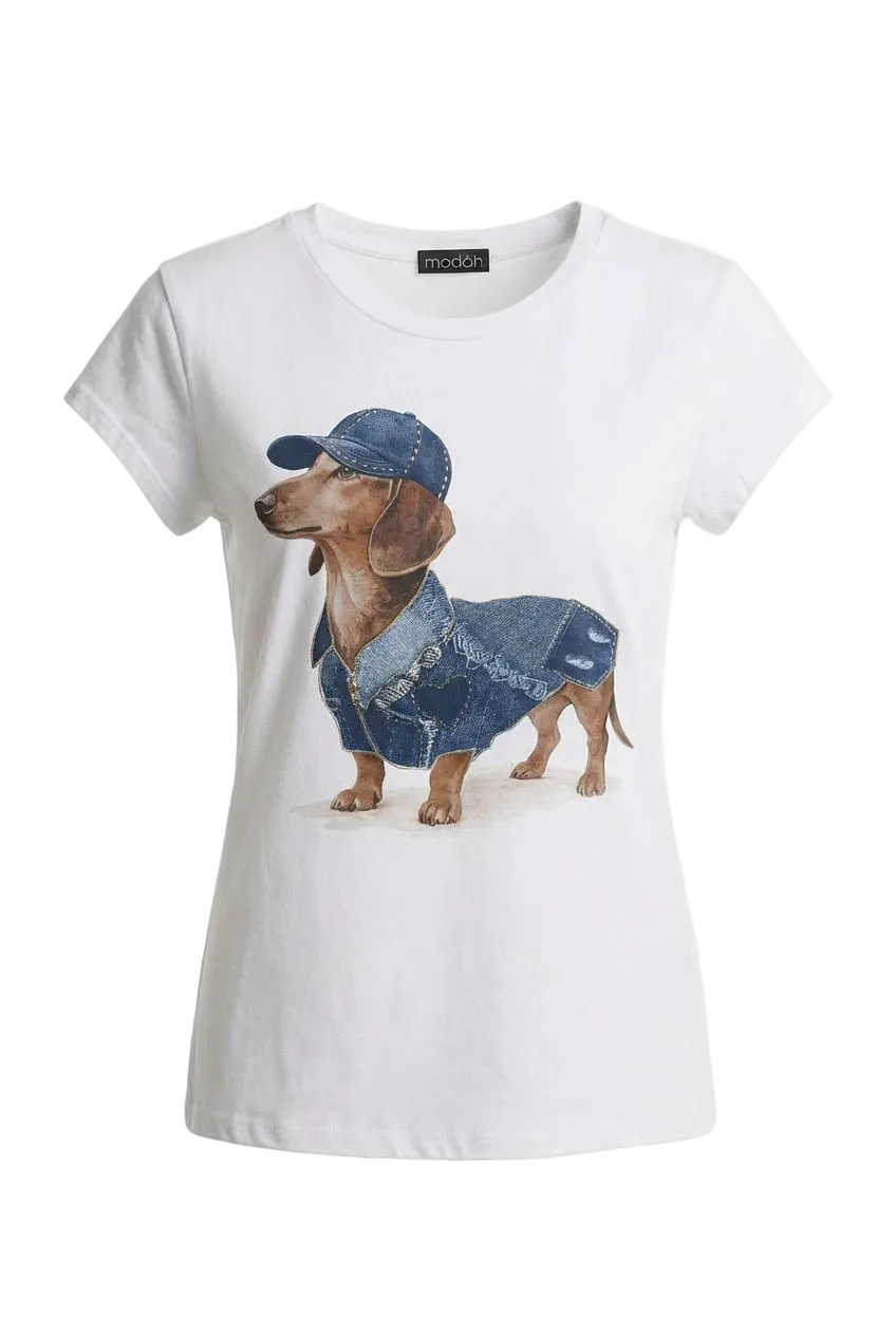 T-shirt Denim Dog