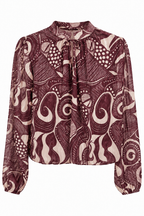 Blusa Elegante con Stampa Grafica Sfumata