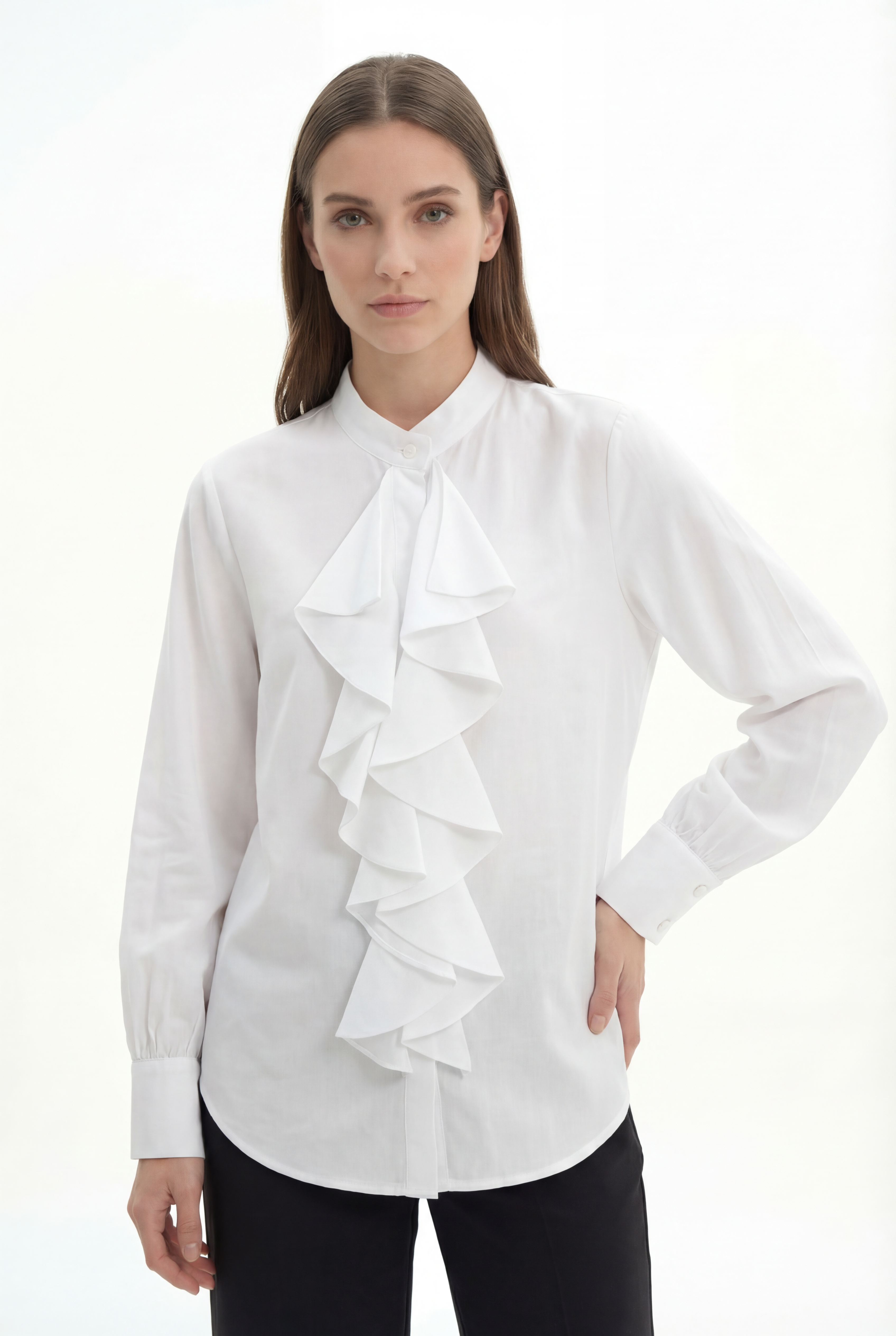 Blusa con Volant a Cascata