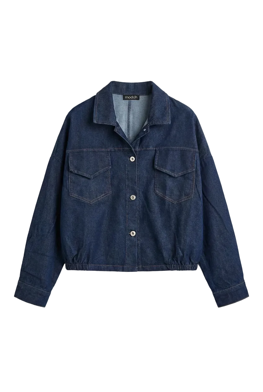 Giacca Crop in Denim