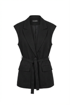 Gilet Blazer Strutturato con Cintura