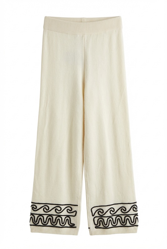 Pantalone con ricami